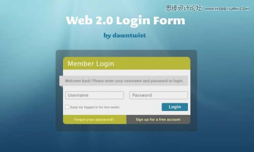 99个漂亮的网页注册和登录页设计PSD素材,PS教程,图老师教程网