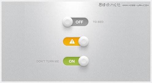20个免费的开关切换UI元素PSD素材,PS教程,图老师教程网