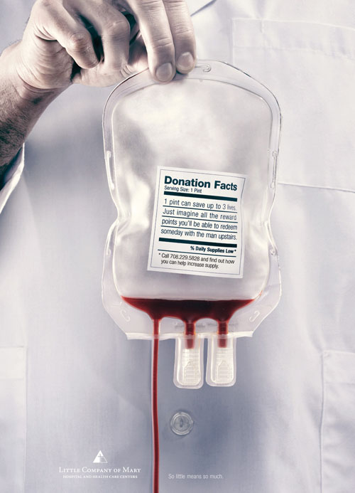 广告海报-Blood Donation系列创意海报之血液篇