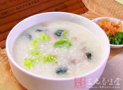 青菜肉糜粥