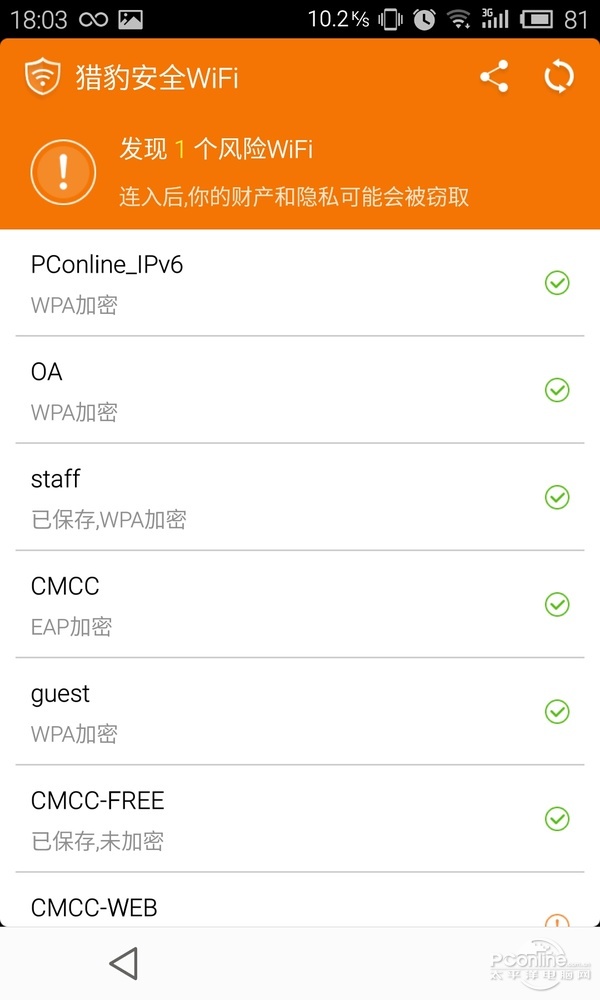 1秒判断免费WIFI安全性？评猎豹安全WIFI