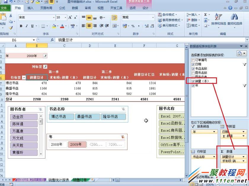 Excel2010怎么更改数据报表的值显示方式? 图老师