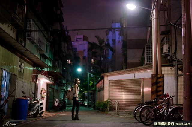 夜晚微光街头摄影布光技巧图老师教程