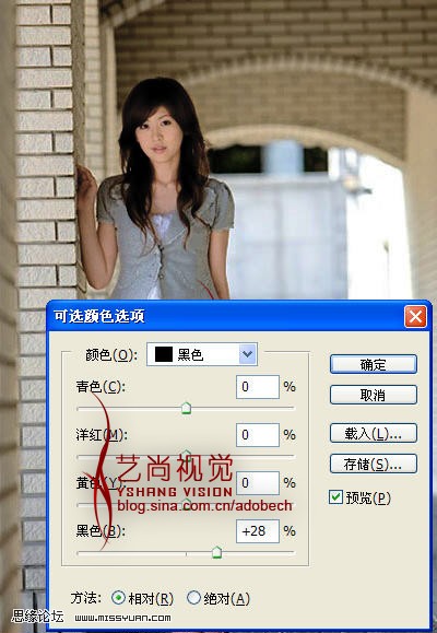 Photoshop调出暗角效果的美女照片