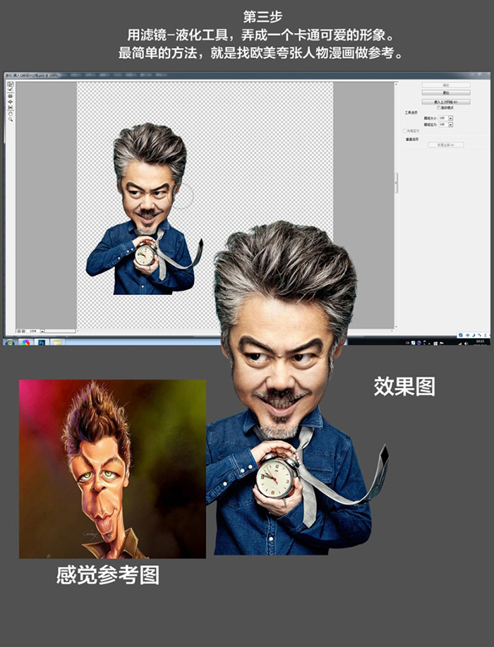PS把照片制作成有趣的写实Q版头像