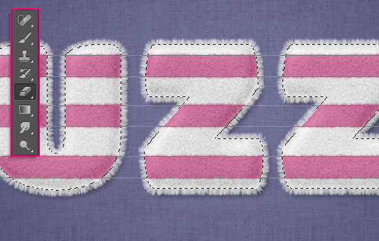 Striped Fuzzy Text Effect step 6