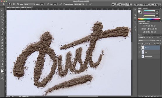 Photoshop创建原汁原味的尘土字体教程,PS教程,图老师教程网