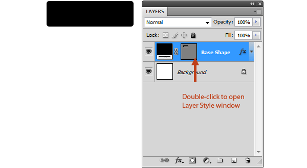 Give the Base Shape a Layer Style