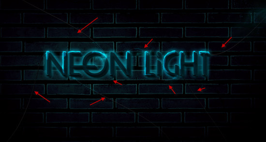 5 effect 550x294 Create Unique Neon Text Effect in Photoshop