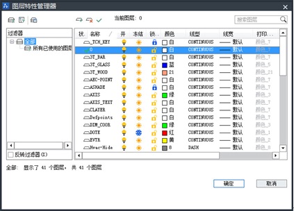 CAD中用图层管理器来将图层显示快速调节好 图老师