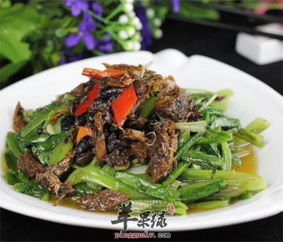 豆豉鲮鱼油麦菜