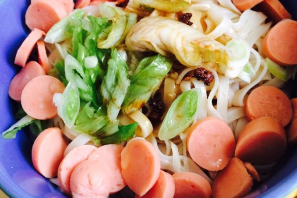 【图】葱油火腿简易小拌面|葱油火腿简易小拌