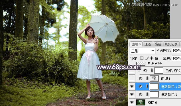 Photoshop调出林中果子照片暗色逆光效果图,PS教程,素材中国网