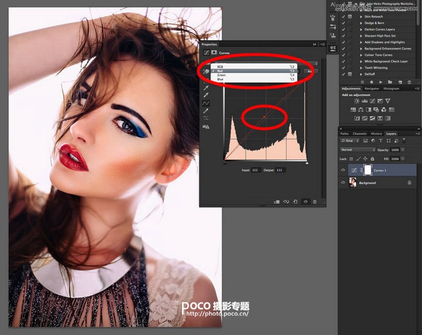 Photoshop调出人像照片自然舒适的肤色,PS教程,素材中国网