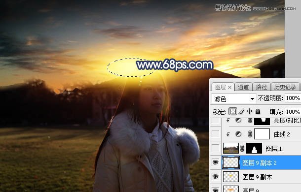 Photoshop给人像照片添加日落夕阳美景,PS教程,素材中国网