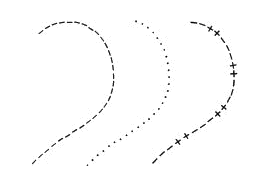 ps画虚线方法四：使用路径文字