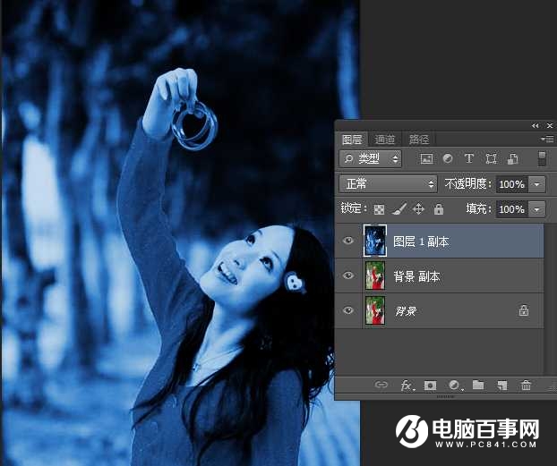 Photoshop快速给照片换上蓝色背景教程