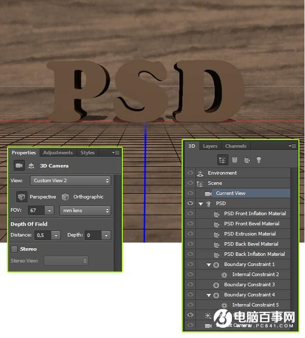 Photoshop创建木质的纹理文字效果教程