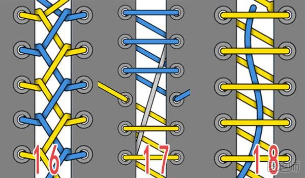 鞋带的系法图解 鞋带的24种系法