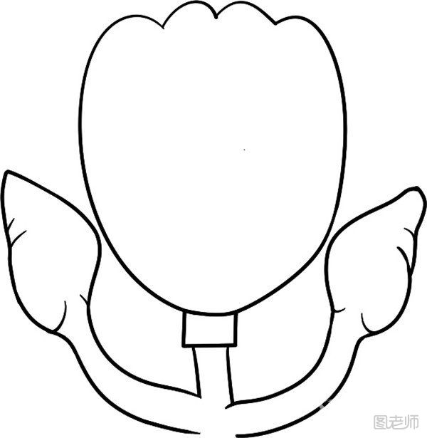 儿童简笔画：兴高采烈的郁金香教学图解步骤