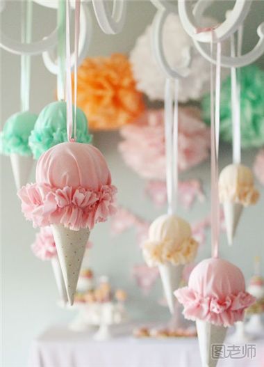 图和制作色彩绚丽的冰激凌风铃 色彩绚丽的冰激凌风铃制作教程