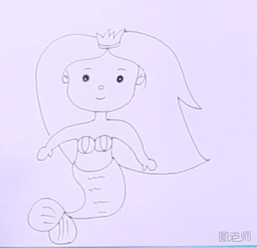 美人鱼简笔画教程