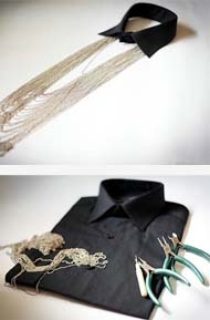 废物利用 手工制作绚丽的假衣领