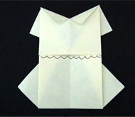 折纸教程 连衣裙的折法