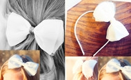 DIY教程 蝴蝶发夹与头巾的制作