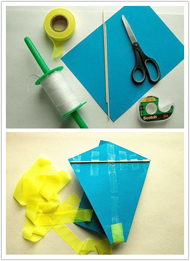 手工制作玩具  教你自制彩色风筝