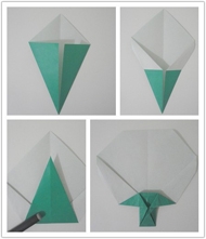 趣味折纸图解教程  教你蒲扇的折法