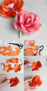 纸花怎么做  教你玫瑰纸花的做法
