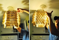 创意设计 教你制作木夹灯罩