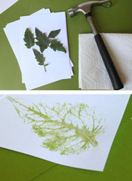 DIY手工信纸 植物印花步骤图解