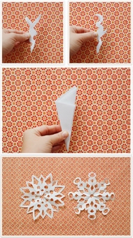剪纸教程 制作一个纸的艺术雪花