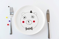 手工餐具 绘制可爱小熊餐盘