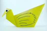 可爱的折纸教程 小黄鸭折法图解