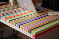 创意diy 手工改造绚丽多彩的电脑桌
