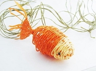 民间手工艺术 金鱼简单的编织方法