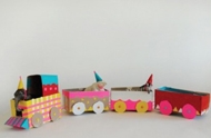 零食盒制作卡通小火车 玩具的制作方法
