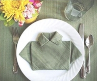 餐巾盘花 衬衫的简单折叠方法