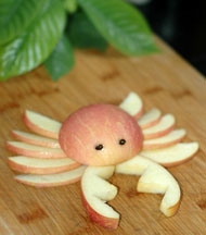 迅速把苹果变成可爱萌货小螃蟹图解教程