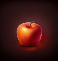 PS制作细腻逼真的红苹果图片