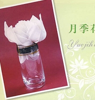 DIY餐巾纸日式折法图片教程  月季花餐巾折法