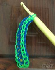 创意手工编织橡皮筋圈圈手链教程