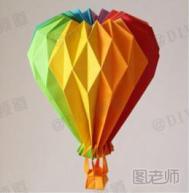 创意手工浪美唯美热气球折纸制作