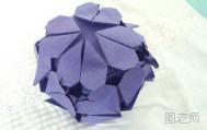 如何手工制作心形折纸花球