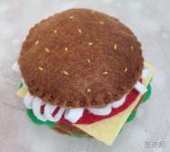 DIY不织布汉堡包的制作方法