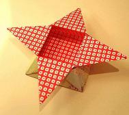 可爱的星星折纸纸盒、收纳盒折纸手工教程