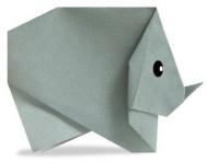 犀牛手工折纸 动物折纸教程